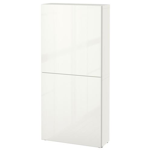 Навесной шкаф - IKEA BESTÅ, 60x22x128 см, белый, БЕСТО ИКЕА