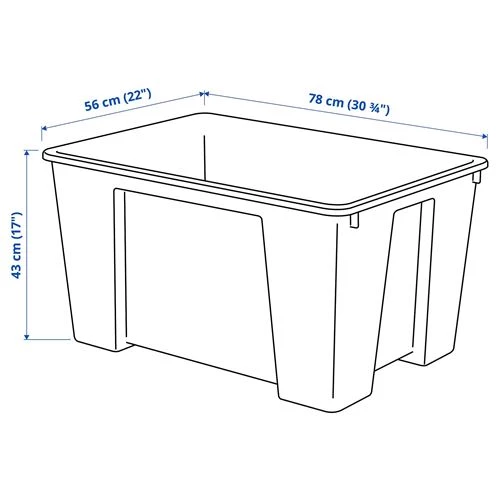 Ящик - IKEA SAML, 43х78 см, белый,  САМЛА  ИКЕА (изображение №5)