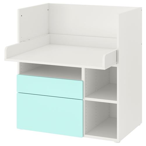 Стол детский - IKEA SMÅSTAD /SMASTAD, 93x51 см, белый/бирюзовый, ИКЕА
