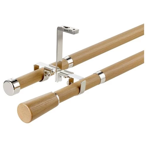 Двойной карниз - IKEA KÄGELKAKTUS/KAGELKAKTUS, 120-210 см, дуб, КАГЕЛЬКАКТУС ИКЕА (изображение №2)