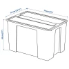 Контейнер с крышкой - IKEA SAMLA, 79x57x43 см, прозрачный,  САМЛА ИКЕА (изображение №6)