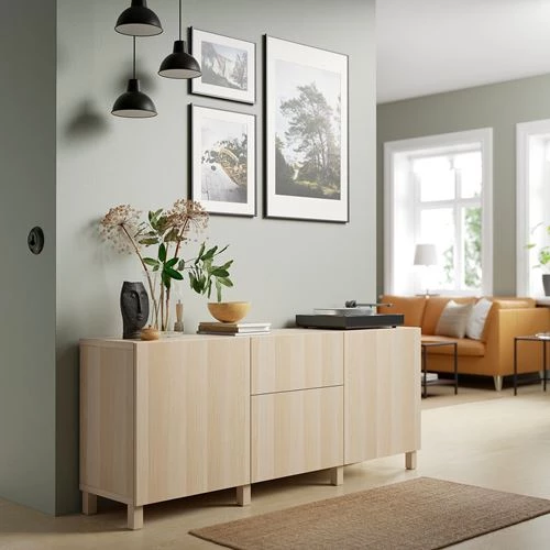 Комбинация для хранения - IKEA BESTÅ/BEST/БЕСТА/БЕСТО ИКЕА, 180x42x74 см, коричневый, (изображение №3)