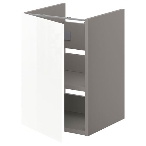Тумба для раковины - ENHET IKEA/ ЭНХЕТ ИКЕА,  40x42x60 см, белый/серый