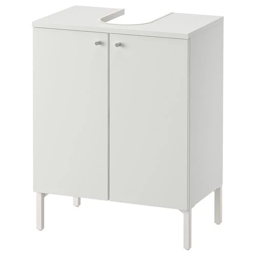 Тумба для раковины - NYSJÖN / NYSJОN IKEA/НЮШЁН ИКЕА,  50x65 см, светло-серый (изображение №1)