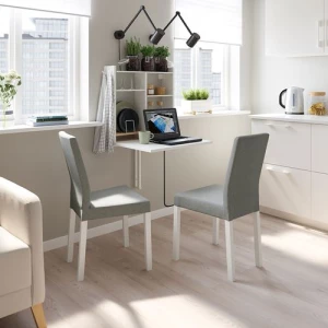 Набор кухонных столов - MELLTORP/KÄTTIL IKEA/МЕЛЛЬТОРП / НОРБЕРГ/КЕТТИЛЬ ИКЕА, 129х41х10 см, белый/черный