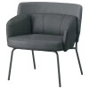 Кресло с подголовником - IKEA BINGSTA, 76х70 см, серый,  ИКЕА