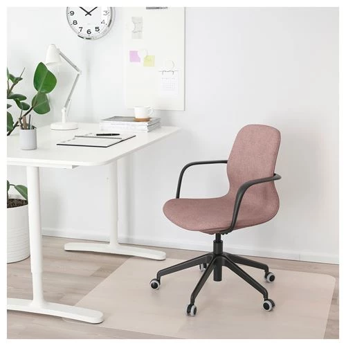 Офисный стул - IKEA LÅNGFJÄLL/LANGFJALL, 68x68x92см, розовый, ЛОНГФЬЕЛЛЬ ИКЕА (изображение №2)