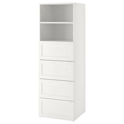 Комод детский - IKEA PLATSA/SMÅSTAD/SMASTAD, 181х60 см, белый, ИКЕА (изображение №1)