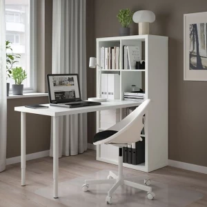 Письменный стол с книжной полкой 8 ячеек - IKEA LAGKAPTEN/KALLAX, белый, ЛАГКАПТЕН/КАЛЛАКС ИКЕА