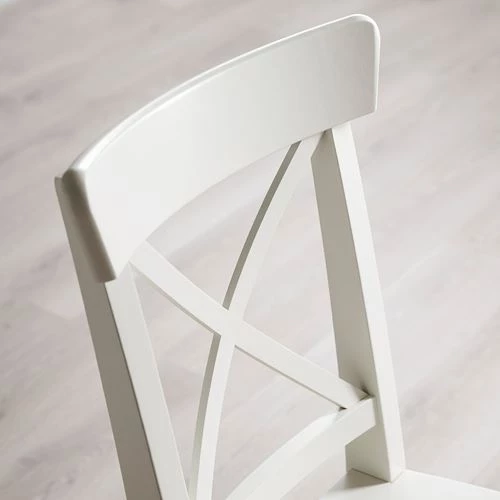 Стул деревянный - IKEA INGOLF,  белый, ИНГОЛЬФ ИКЕА (изображение №8)