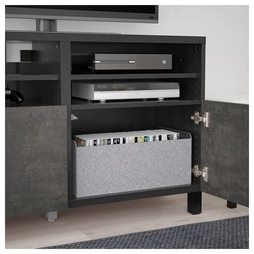Тумба под ТВ - IKEA BESTÅ/BESTA, 120x40x74 см, черный, Бесто ИКЕА (изображение №5)