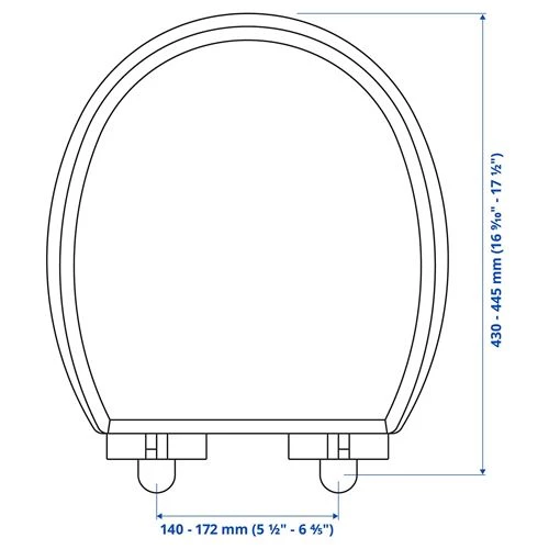 Сиденье для унитаза - IKEA KULLARNA, 40х37 см, черный, КУЛЛАРНА ИКЕА (изображение №2)