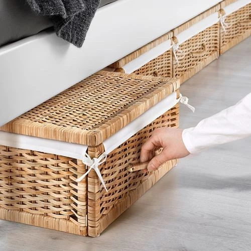 Корзина для белья - IKEA TOLKNING, 50x43x19 см, коричневый, ИКЕА (изображение №3)