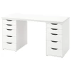 Письменный стол с ящиками - IKEA LAGKAPTEN/ALEX, 140x60 см, белый, АЛЕКС/ЛАГКАПТЕН ИКЕА