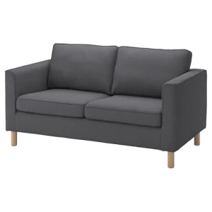 2-местный диван - IKEA PÄRUP/PARUP, 60x22x128см, черный, ПАРУП ИКЕА