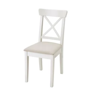 Мягкий деревянный стул - ИКЕА INGOLF, 40х91х53, белый, ИНГОЛЬФ ИКЕА
