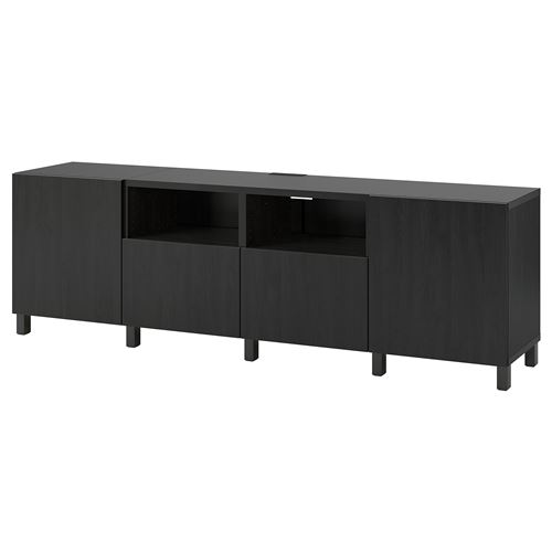 Тумба под ТВ - IKEA BESTÅ/BESTA, 180x42x74 см, черный, Бесто ИКЕА