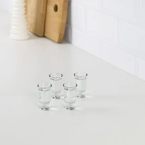Второе фото. Стопка - IKEA FIGURERA, 25 мл, прозрачная, ФИГУЭРА ИКЕА