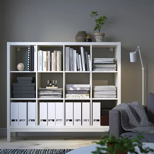 Стеллаж - IKEA KALLAX, 147х39х129 см, белый, КАЛЛАКС ИКЕА (изображение №2)