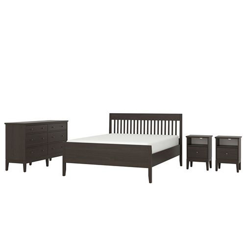 Комплект мебели д/спальни  - IKEA IDANÄS/IDANAS, 200x160, коричневый/светло-коричневый, ИДАНЭС ИКЕА