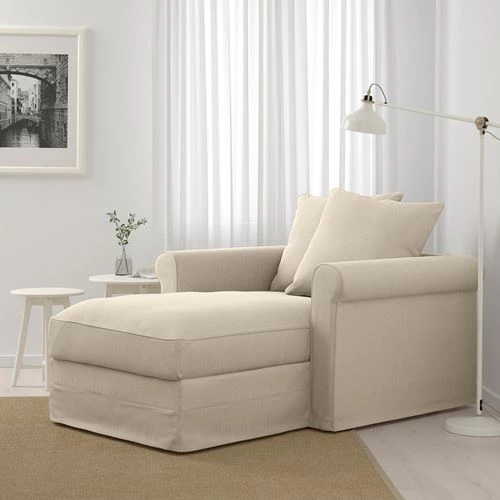 Кресло-кровать - IKEA GRÖNLID/GRONLID/ГРЕНЛИД/ГРЁНЛИД ИКЕА, 49х117х164 см, бежевый (изображение №2)