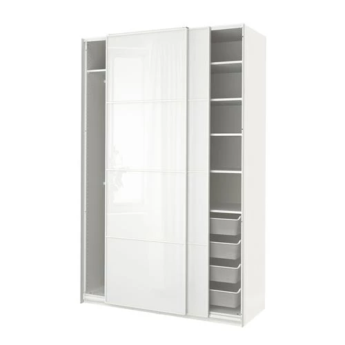 Шкаф-купе - IKEA PAX/FÄRVIK/ПАКС/ФЭРВИК ИКЕА, 150x66x236 см,  белый (изображение №1)