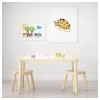 Стол детский - IKEA FLISAT, 83x58 см, бежевый/коричневый, ФЛИСАТ ИКЕА (изображение №3)