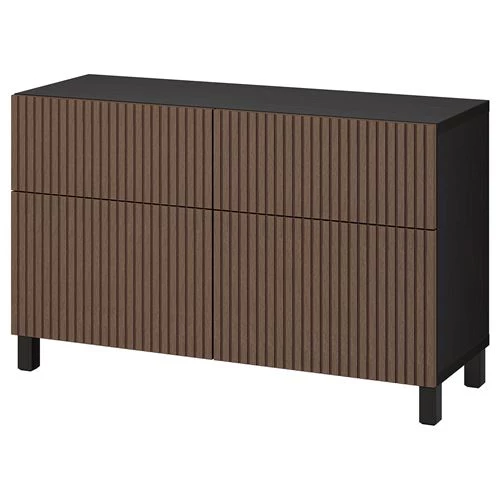 Комбинация для хранения - IKEA BESTÅ/BESTA/Беста/Бесто ИКЕА, 120x42x74 см, коричневый, (изображение №1)