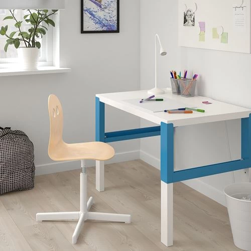 Стул  детский - IKEA VALFRED/SIBBEN, 78х56 см, белый/коричневый, ВАЛЬФРЕД/СИББЕН  ИКЕА (изображение №2)