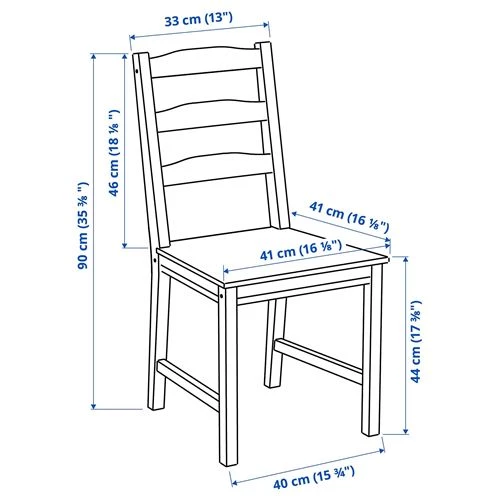 Стул деревянный - IKEA JOKKMOKK, 91х41х47 см, коричневый, ЙОКМОКК ИКЕА (изображение №10)