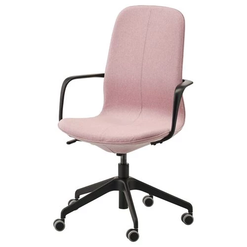 Офисный стул - IKEA LÅNGFJÄLL/LANGFJALL, 68x68x104см, розовый, ЛОНГФЬЕЛЛЬ ИКЕА (изображение №1)