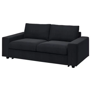 Диван-кровать 2-местный - IKEA VIMLE, 204х98х83 см, черный, ВИМЛЕ ИКЕА