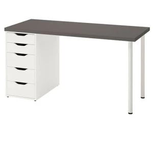 Письменный стол - IKEA LAGKAPTEN/ALEX, 140x60 см, белый, Алекс/Лагкаптен ИКЕА