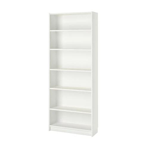 Открытый книжный шкаф - BILLY IKEA/БИЛЛИ ИКЕА, 28х80х202 см, белый (изображение №1)