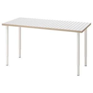 Письменный стол - IKEA LAGKAPTEN/OLOV, 140х60х63-93 см, белый антрацит, ЛАГКАПТЕН/ОЛОВ ИКЕА