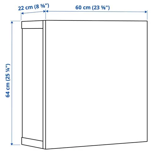 Шкаф - IKEA BESTÅ/ Бесто ИКЕА, 60x20x64 см, коричневый, (изображение №3)