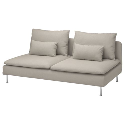 3-местный диван - IKEA SÖDERHAMN/SODERHAMN/СЁДЕРХАМН ИКЕА, 83х99х186 см, серый