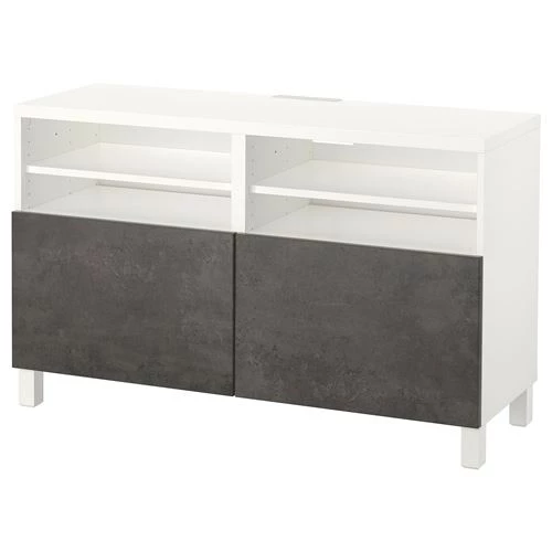 Тумба под ТВ - IKEA BESTÅ/BESTA, 120x40x74 см, серый, Бесто ИКЕА (изображение №1)