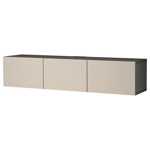 Тумба под ТВ - IKEA BESTÅ/BESTA, 180x42x38 см, серый, Бесто ИКЕА (изображение №1)