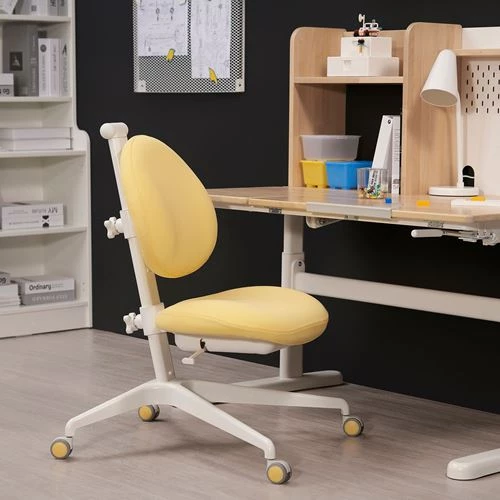 Стул детский - IKEA DAGNAR, 98х58 см, желтый/белый, ИКЕА (изображение №2)