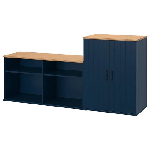 Тумба под телевизор - IKEA SKRUVBY/СКРУВБИ ИКЕА, 90х38х118 см, синий (изображение №1)