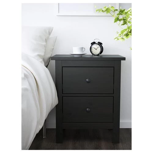 Тумбочка - IKEA HEMNES, 54х66 см, коричневый, Хемнэс ИКЕА (изображение №2)