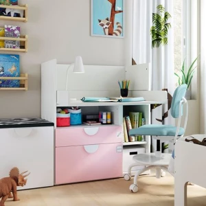 Столик пенальный - IKEA SMÅSTAD/SMASTAD, 90x79x100 см, белый/розовый, СМОСТАД ИКЕА