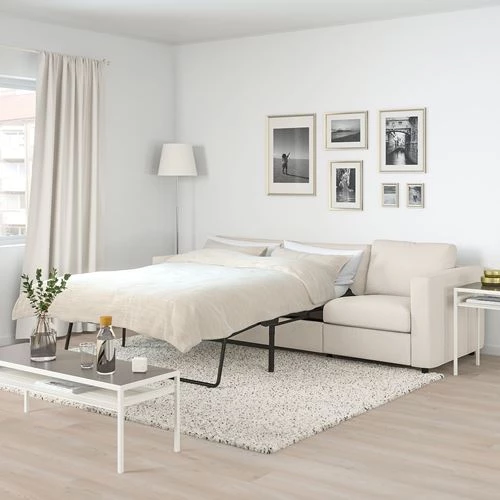Диван-кровать 3-местный - IKEA VIMLE, 261х98/241х83 см, бежевый, ВИМЛЕ ИКЕА (изображение №3)
