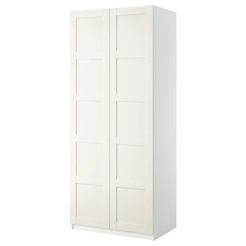 Гардероб - IKEA PAX/BERGSBO/ПАКС/БЕРГСБУ ИКЕА , 100x60x201 см, белый (изображение №1)