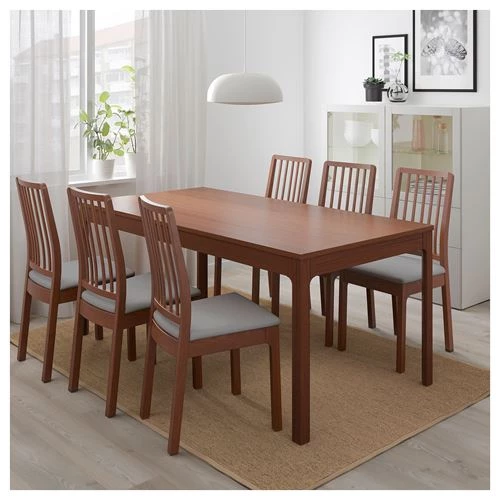 Раздвижной обеденный стол - IKEA EKEDALEN, 180/240х90 см, коричневый, ЭКЕДАЛЕН ИКЕА (изображение №2)