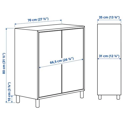 Комбинация для хранения - EKET IKEA/ЭКЕТ ИКЕА, 70x35x80 елый (изображение №6)