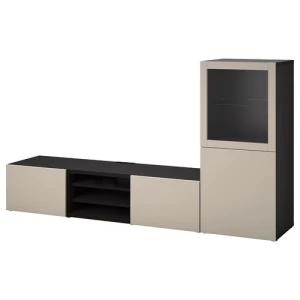 Тумба для телевизора - IKEA BESTÅ/BESTA, 240x42x129 см, черный, Бесто