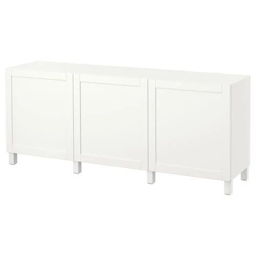 Комбинация для хранения - IKEA BESTÅ/BESTA/БЕТСА/БЕСТО ИКЕА 180x40x74 см, белый, (изображение №1)