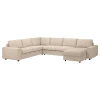Диван-кровать угловой 4-местный - IKEA VIMLE, 356/256х98/164/241х83 см, бежевый, ВИМЛЕ ИКЕА